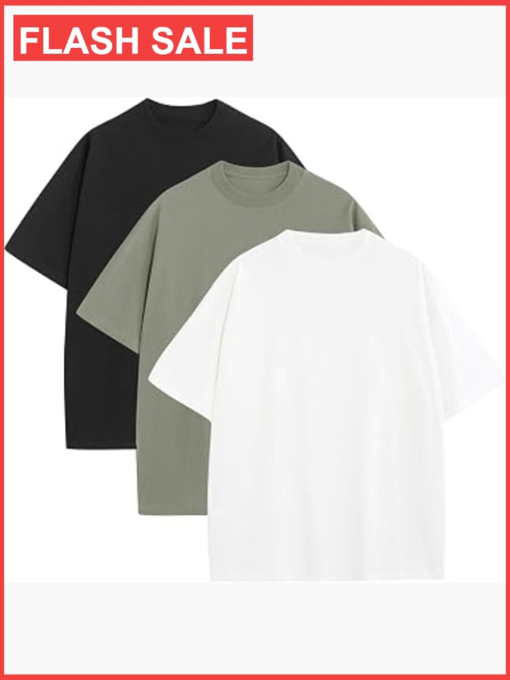 Heavyweight Cotton Tees for Men Oversized Loose Fit Crew Neck Short Sleeve